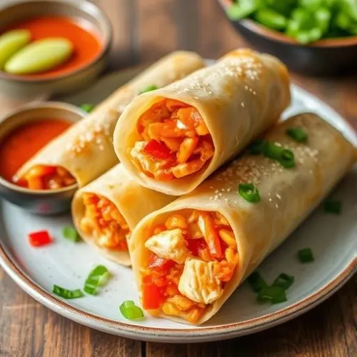 Chilli Chicken Rolls